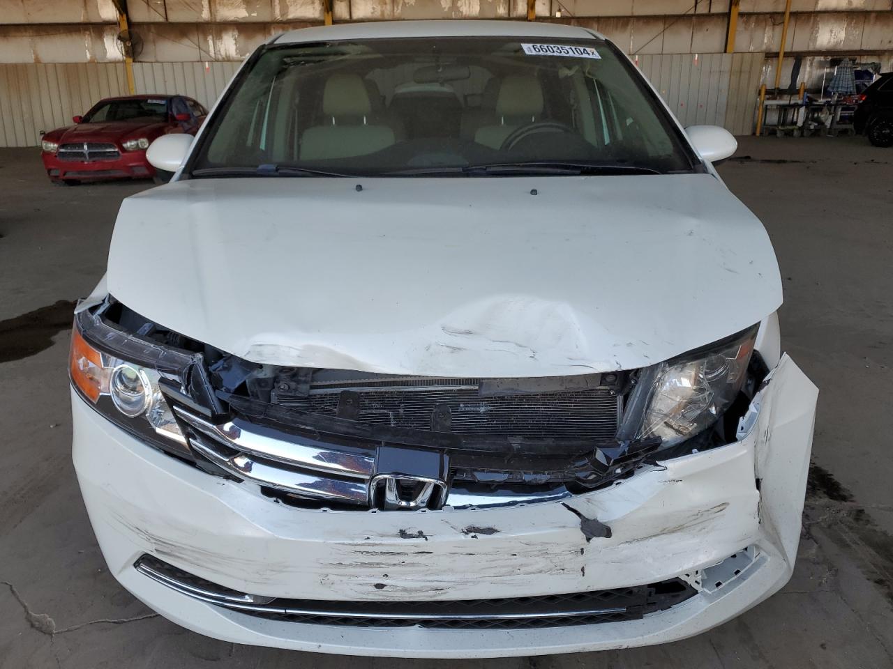 2017 Honda Odyssey VIN 5FNRL5H46HB025808 Copart auction photo, front end / minor dent/scratches damage thumbnail 5