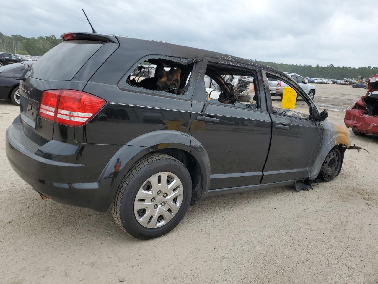 2014 Dodge Journey VIN 3C4PDCAB9ET196941 Copart auction photo, burn - engine / burn - interior damage thumbnail 3