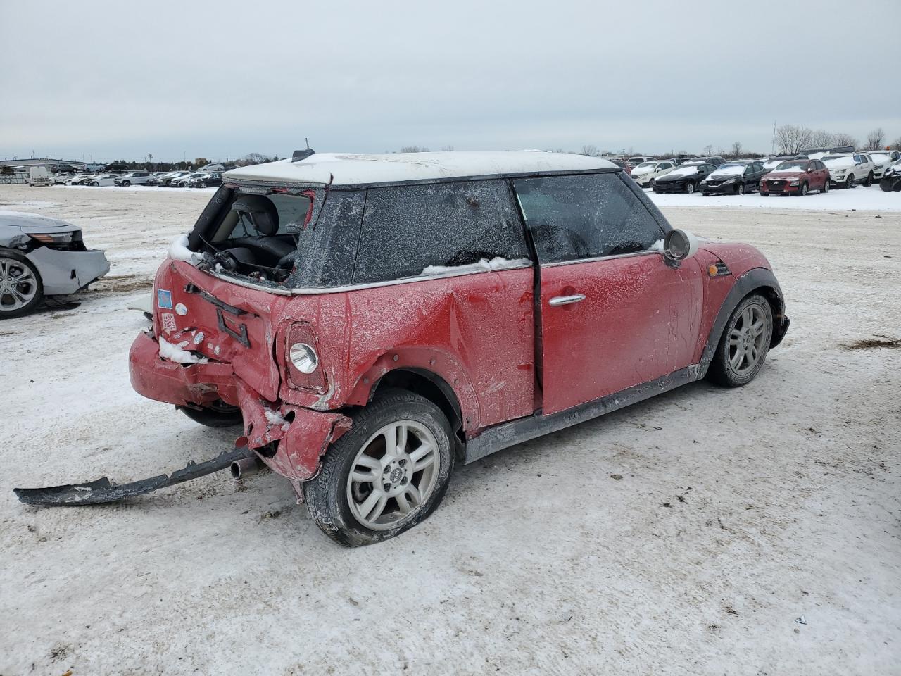 2011 MINI Cooper VIN WMWSU3C55BT096776 Copart auction photo, rear end / front end damage thumbnail 3