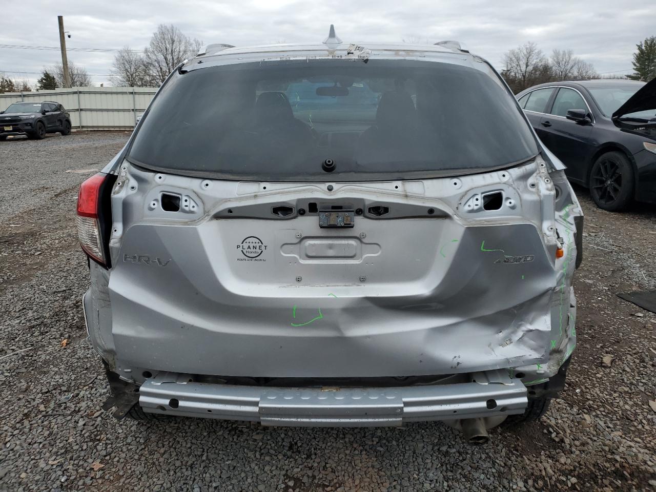 2019 Honda HR-V VIN 3CZRU6H53KM734429 Copart auction photo, rear end / stripped damage thumbnail 6