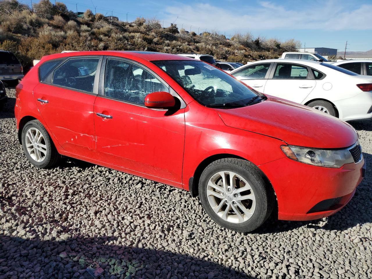 2012 KIA Forte VIN KNAFU5A29C5473752 Copart auction photo, side damage thumbnail 4