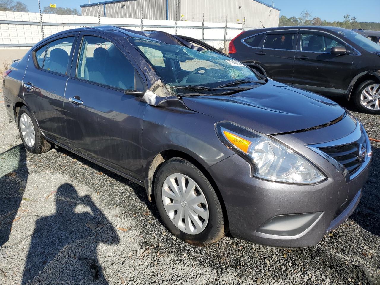 2017 Nissan Versa VIN 3N1CN7AP3HL869275 Copart auction photo, top/roof damage thumbnail 4