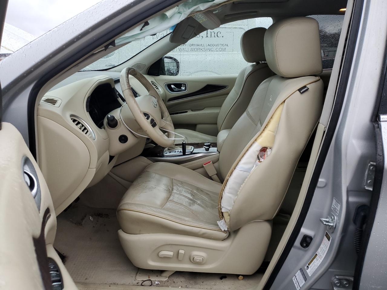 2014 Infiniti QX60 VIN 5N1AL0MMXEC551403 Copart auction photo, front end / side damage thumbnail 7