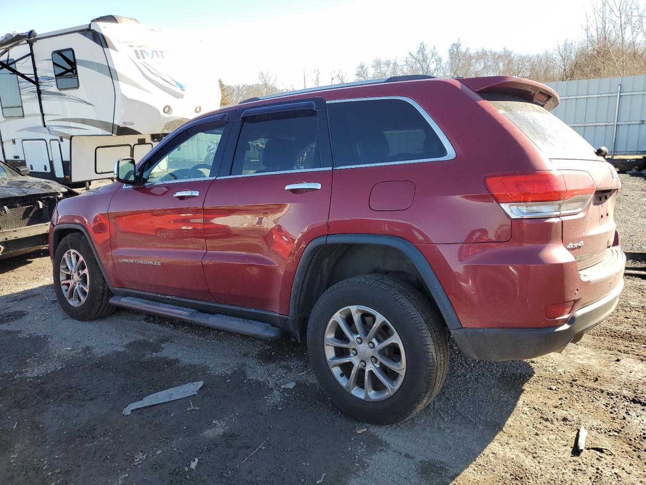 2014 Jeep Grand Cherokee VIN 1C4RJFBG2EC196157 Copart auction photo, front end / side damage thumbnail 2