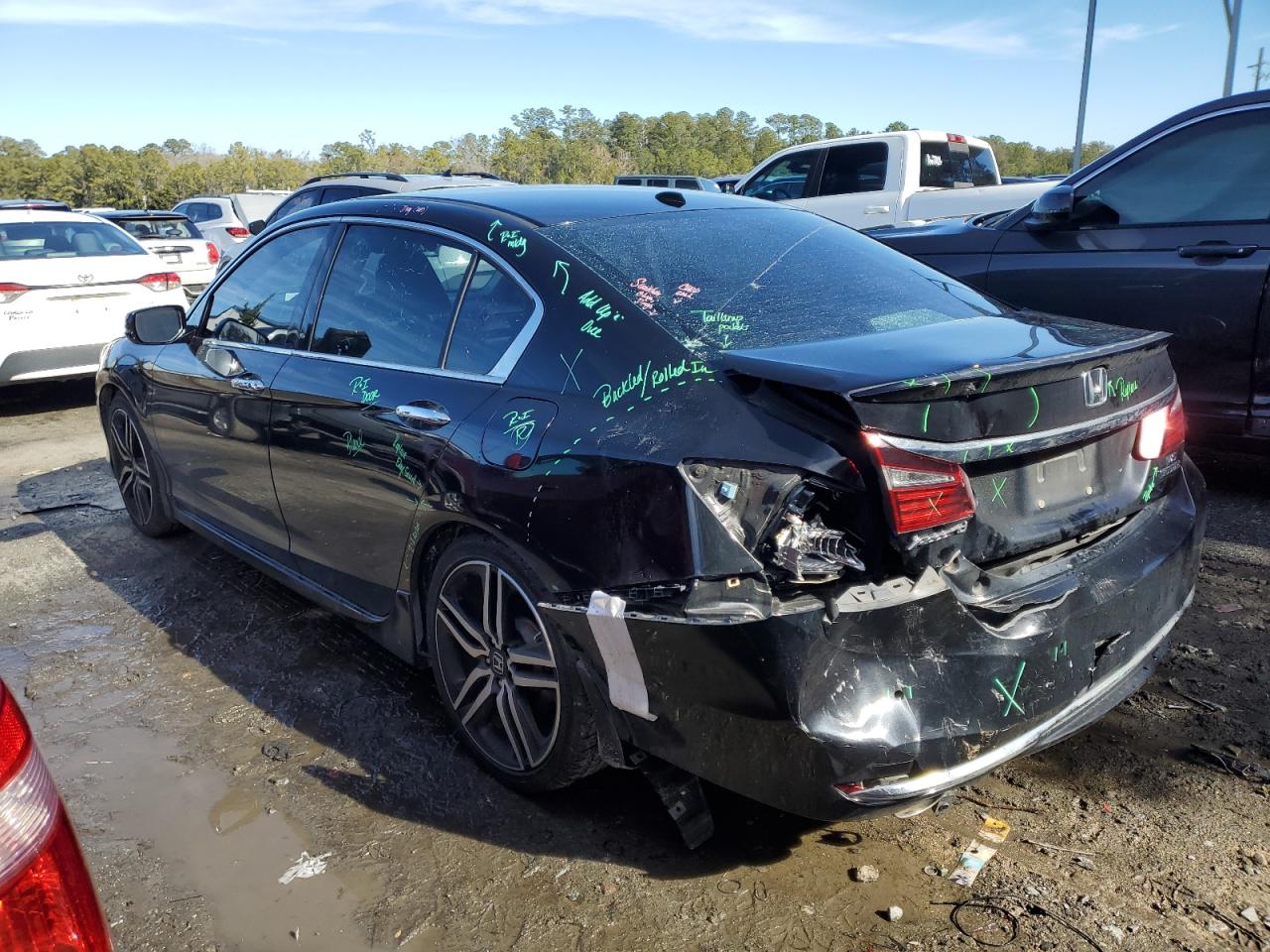 2016 Honda Accord VIN 1HGCR3F94GA030909 Copart auction photo, rear end damage thumbnail 2