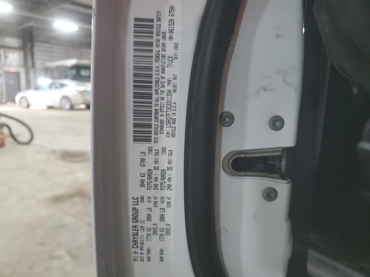 2012 Dodge RAM VIN 1C6RD7FT3CS311394 Copart auction photo, front end / hail damage thumbnail 12