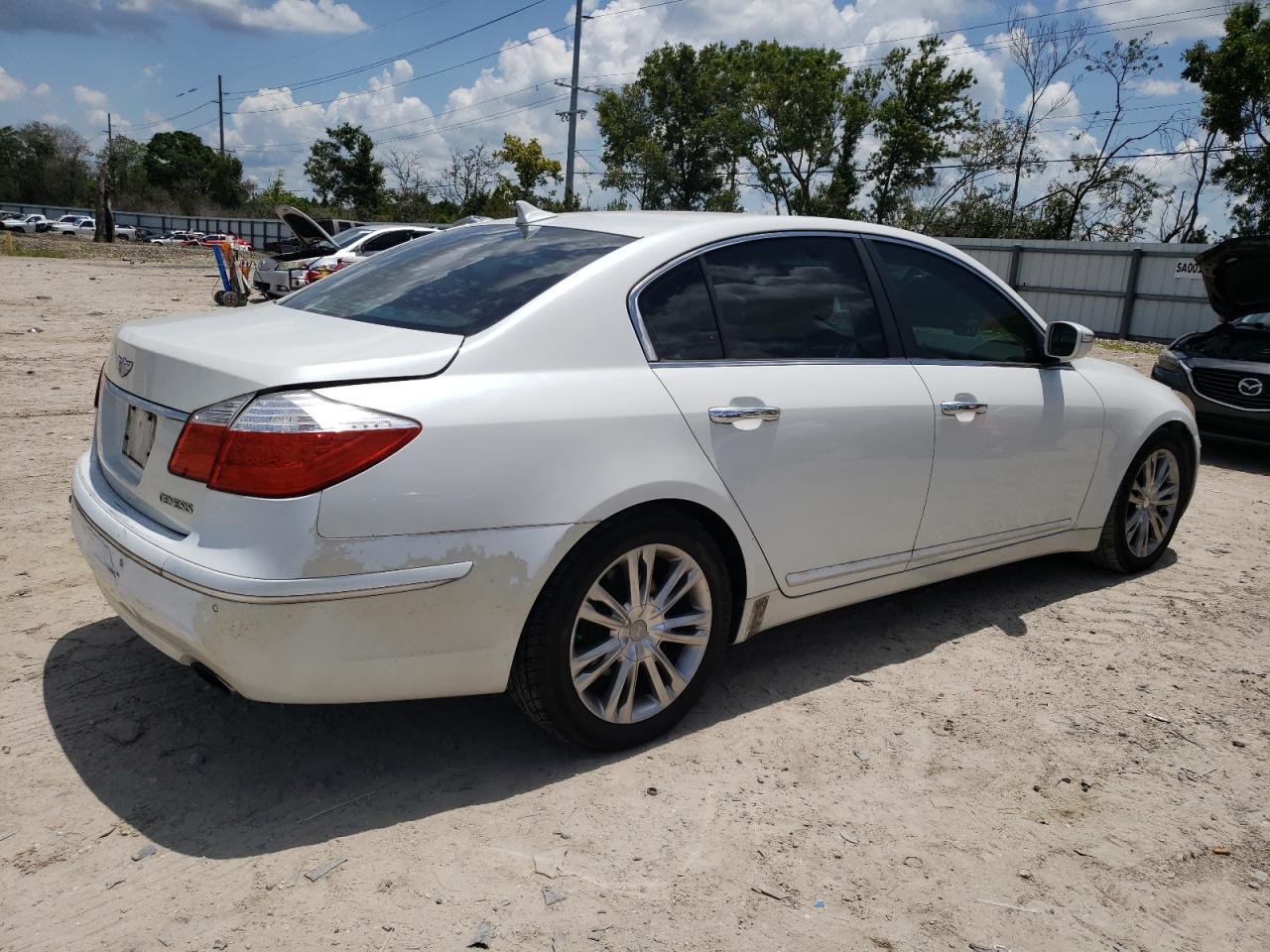 2011 Hyundai Genesis VIN KMHGC4DE3BU140814 Copart auction photo, rear end damage thumbnail 3