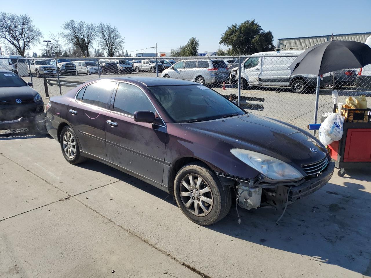 2004 Lexus ES VIN JTHBA30G340021000 Copart auction photo, front end damage thumbnail 4