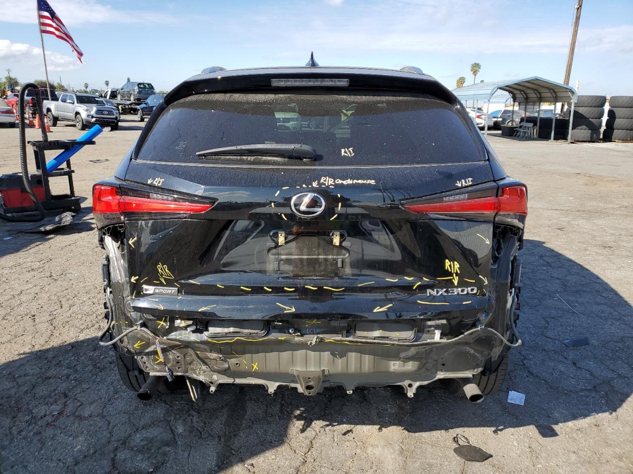 2020 Lexus NX VIN JTJSARBZ1L2169584 Copart auction photo, rear end / minor dent/scratches damage thumbnail 6