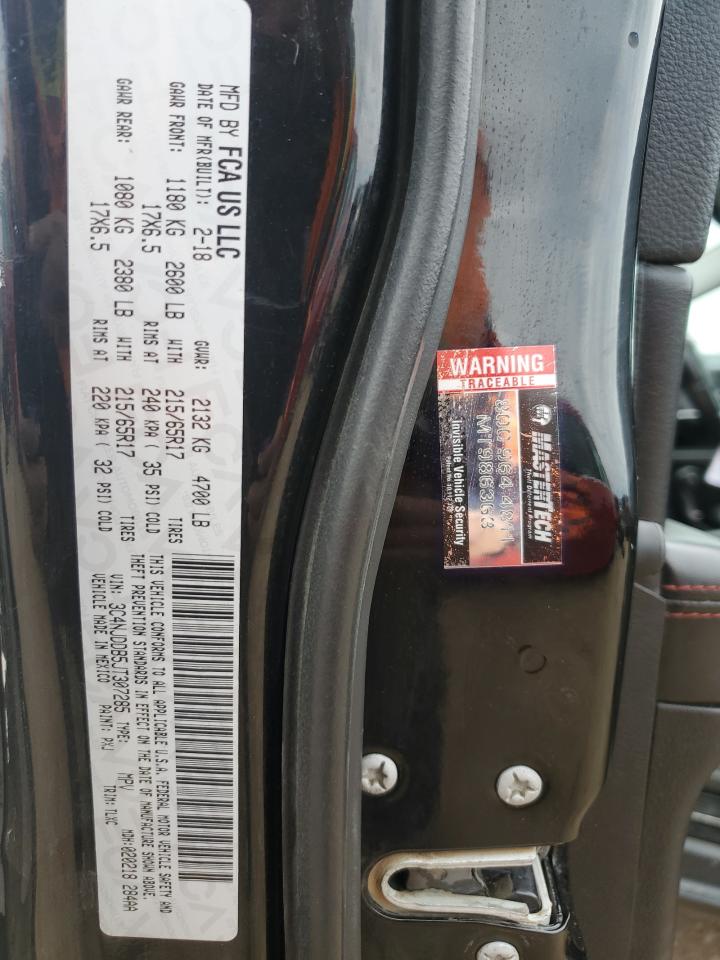 2018 Jeep Compass VIN 3C4NJDDB5JT307285 Copart auction photo, front end / minor dent/scratches damage thumbnail 13