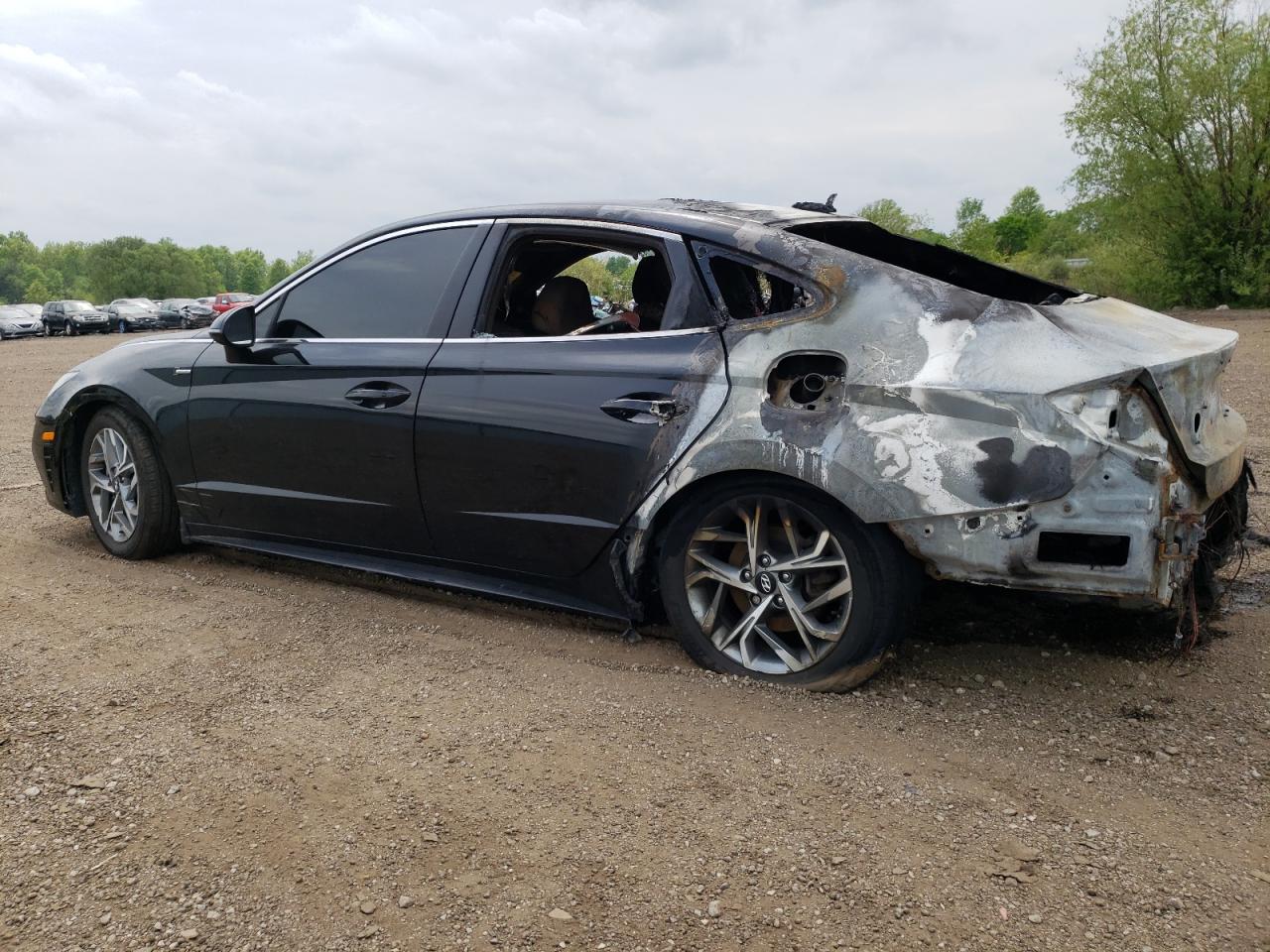 2023 Hyundai Sonata VIN KMHL64JA0PA323362 Copart auction photo, burn damage thumbnail 2