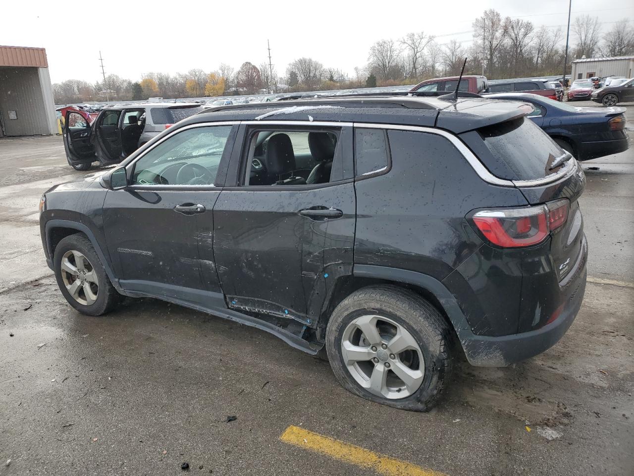 2018 Jeep Compass VIN 3C4NJDBB0JT162353 Copart auction photo, side damage thumbnail 2
