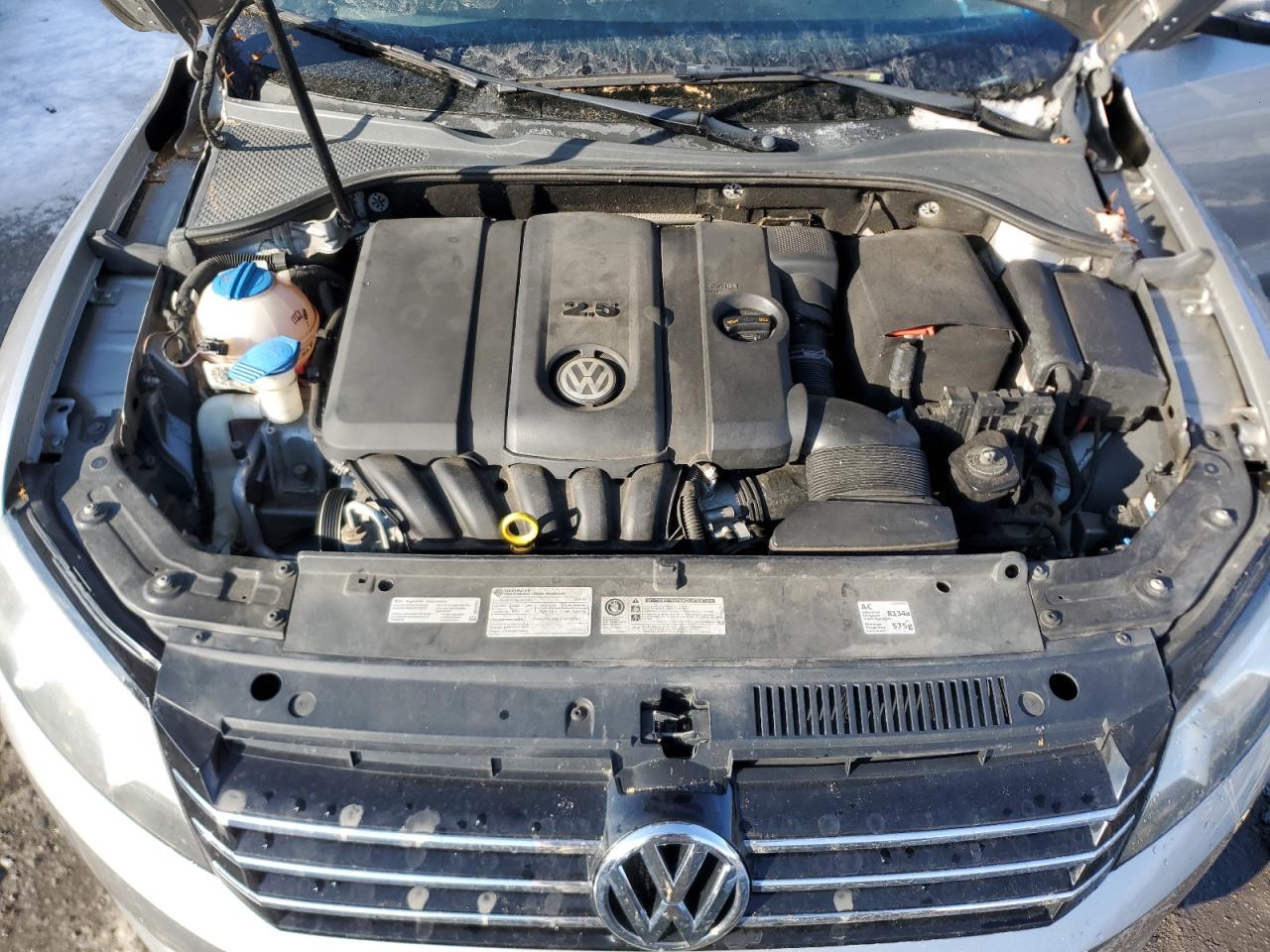 2014 Volkswagen Passat VIN 1VWBP7A32EC007539 Copart auction photo, top/roof damage thumbnail 11