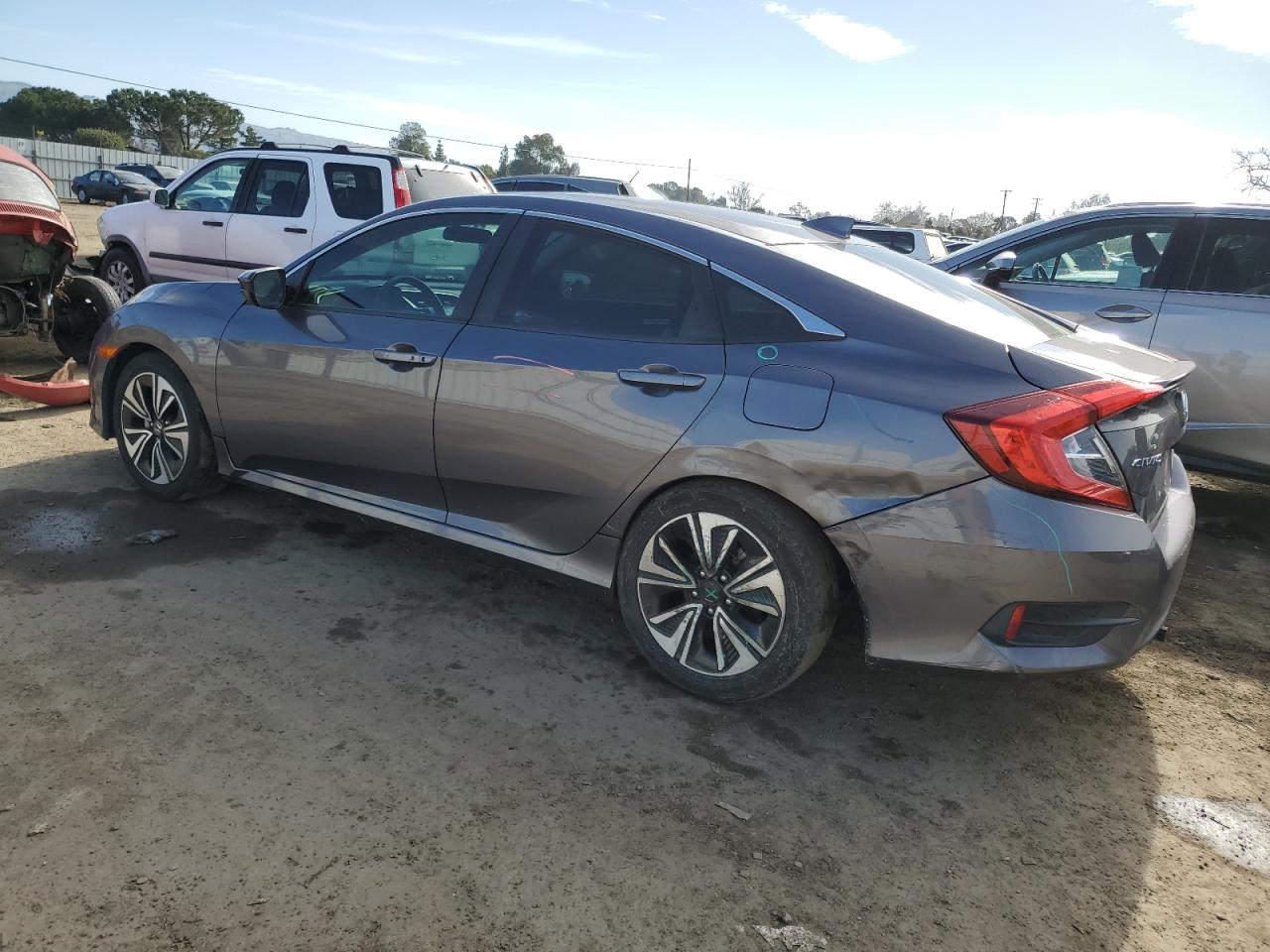 2016 Honda Civic VIN 19XFC1F30GE206154 Copart auction photo, side damage thumbnail 2