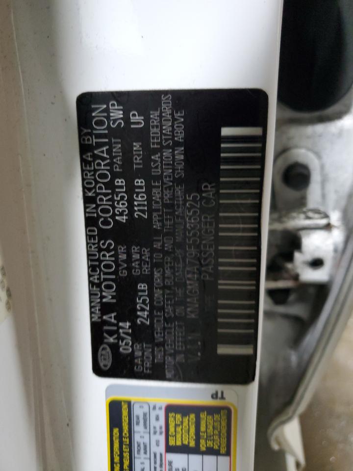 2015 KIA Optima VIN KNAGM4A79F5536525 Copart auction photo, normal wear damage thumbnail 12