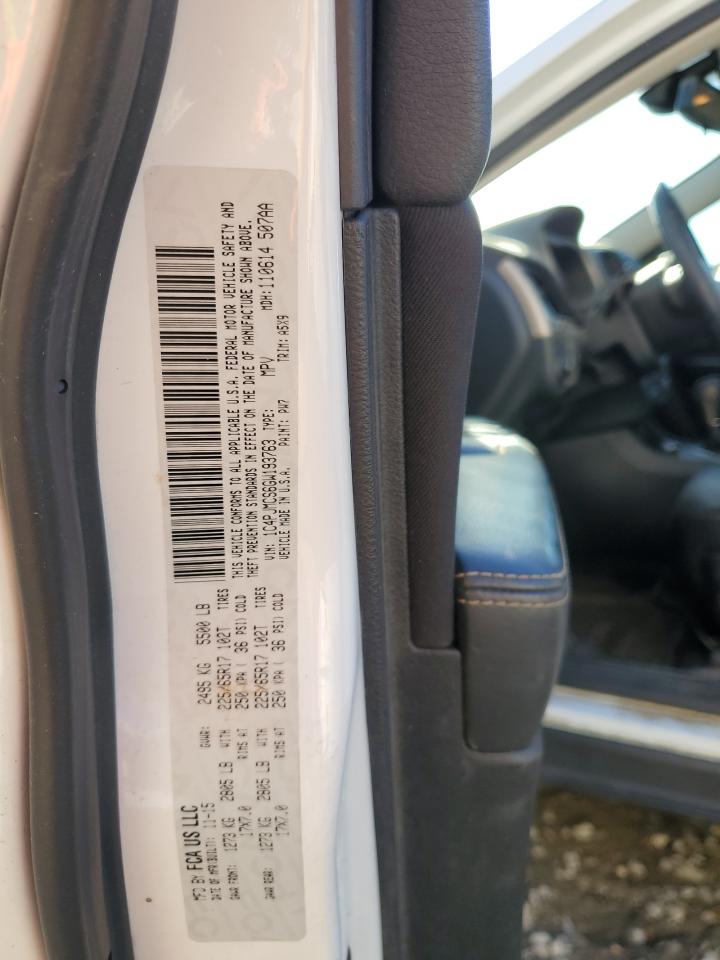 2016 Jeep Grand Cherokee VIN 1C4PJMCS6GW193763 Copart auction photo, side damage thumbnail 12
