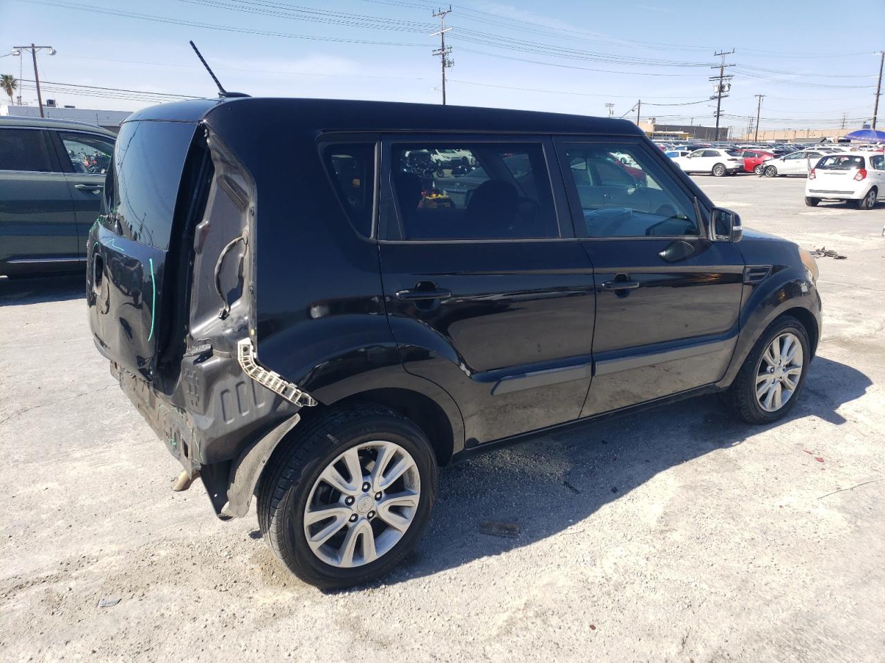 2013 KIA Soul VIN KNDJT2A67D7585134 Copart auction photo, rear end damage thumbnail 3