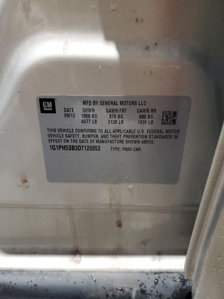 2013 Chevrolet Cruze VIN 1G1PH5SB3D7120853 Copart auction photo, front end damage thumbnail 14