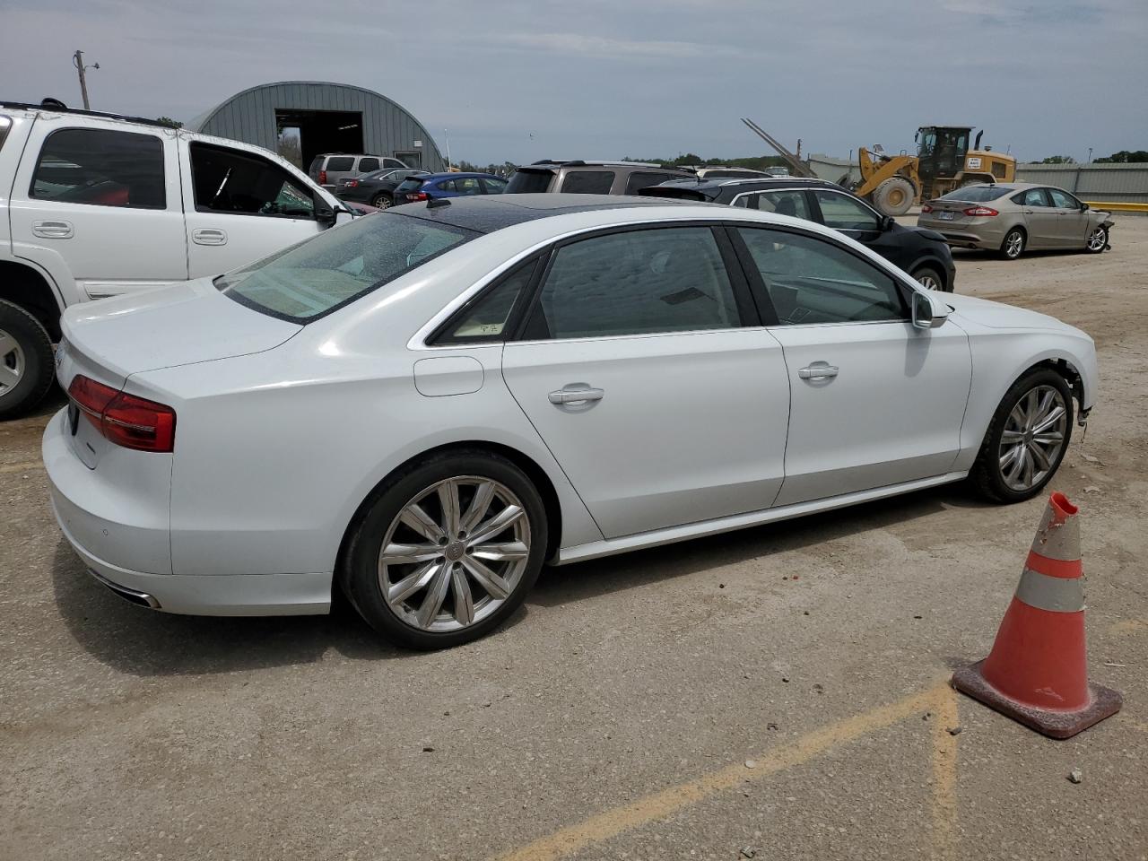 2017 Audi A8 VIN WAU44AFD1HN012613 Copart auction photo, front end / minor dent/scratches damage thumbnail 3