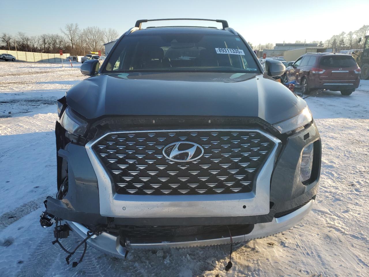 2021 Hyundai Palisade VIN KM8R7DHE0MU246485 Copart auction photo, front end damage thumbnail 5