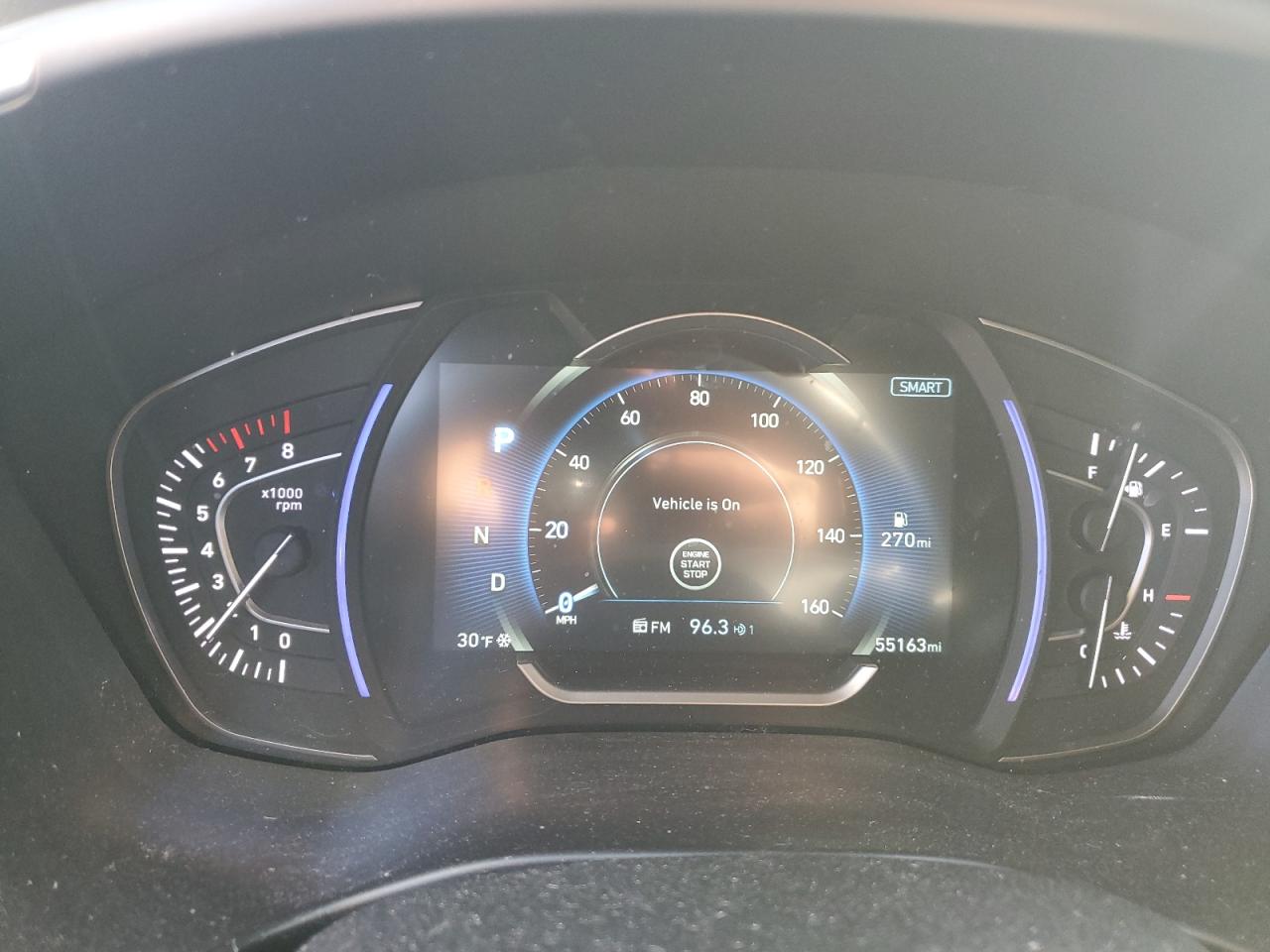 2020 Hyundai Santa Fe VIN 5NMS3CAD8LH274733 Copart auction photo, rear end damage thumbnail 9