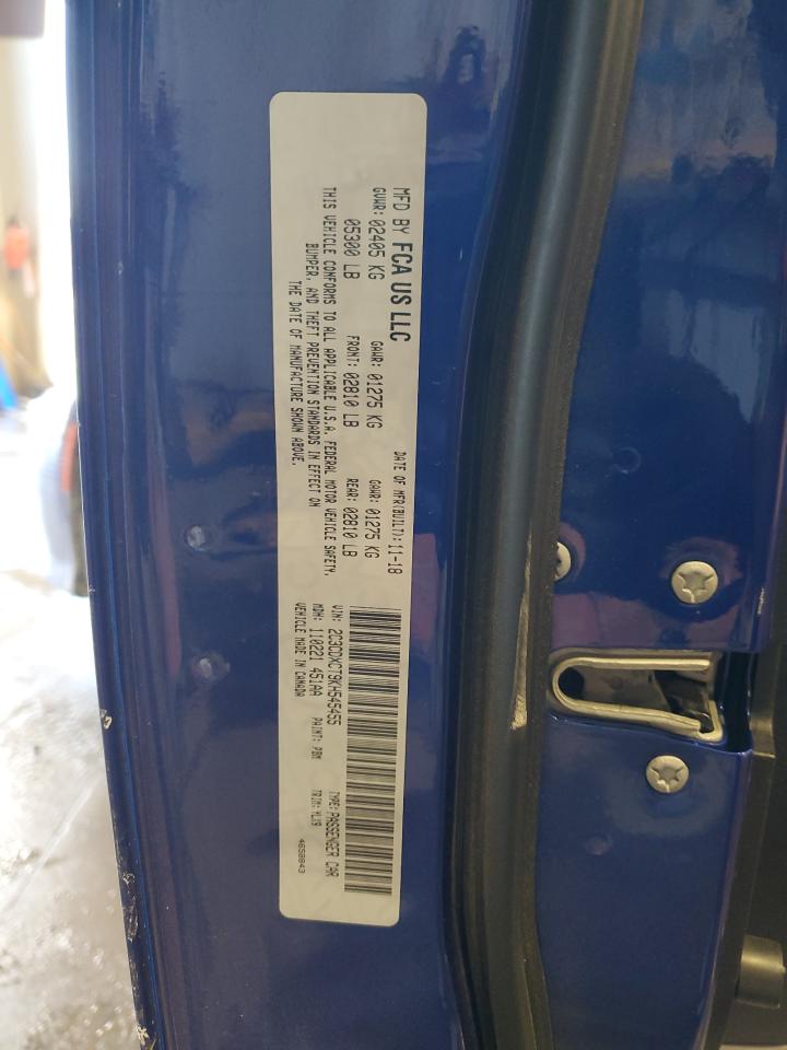2019 Dodge Charger VIN 2C3CDXCT9KH545455 Copart auction photo, front end damage thumbnail 12