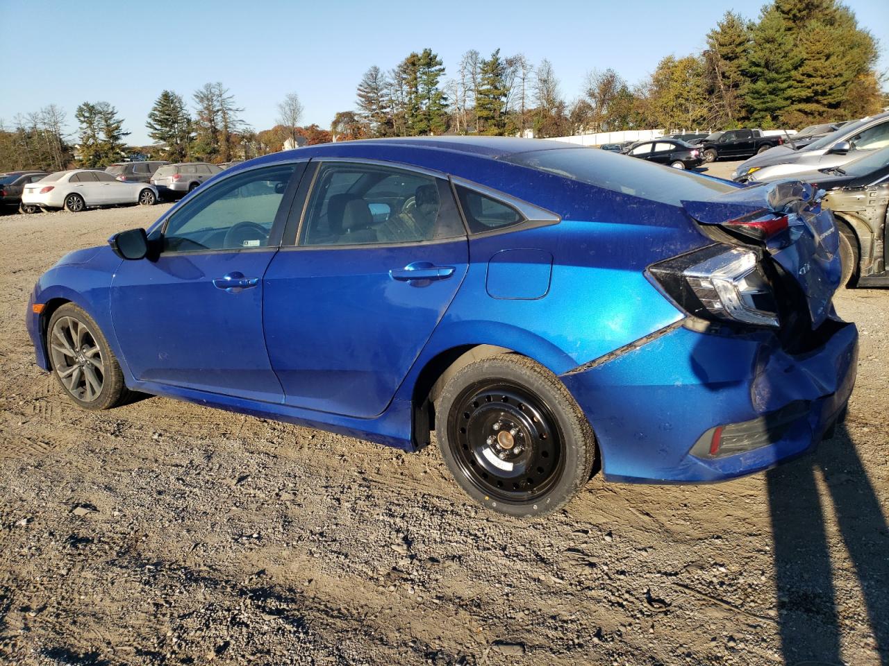 2019 Honda Civic VIN 2HGFC2F8XKH543656 Copart auction photo, rear end / minor dent/scratches damage thumbnail 2