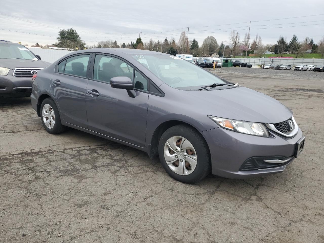 2015 Honda Civic VIN 19XFB2F50FE295703 Copart auction photo, side damage thumbnail 4