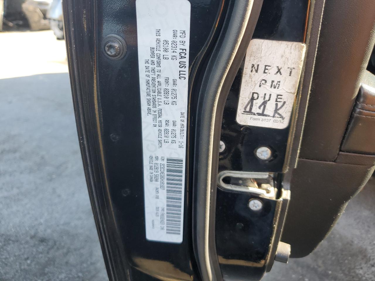 2016 Chrysler 300 VIN 2C3CCAEG8GH181827 Copart auction photo, front end damage thumbnail 13