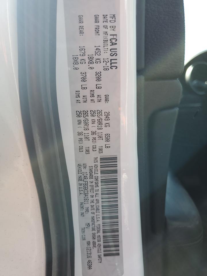 2019 Jeep Grand Cherokee VIN 1C4RJFBG6KC641611 Copart auction photo, rear end / minor dent/scratches damage thumbnail 13