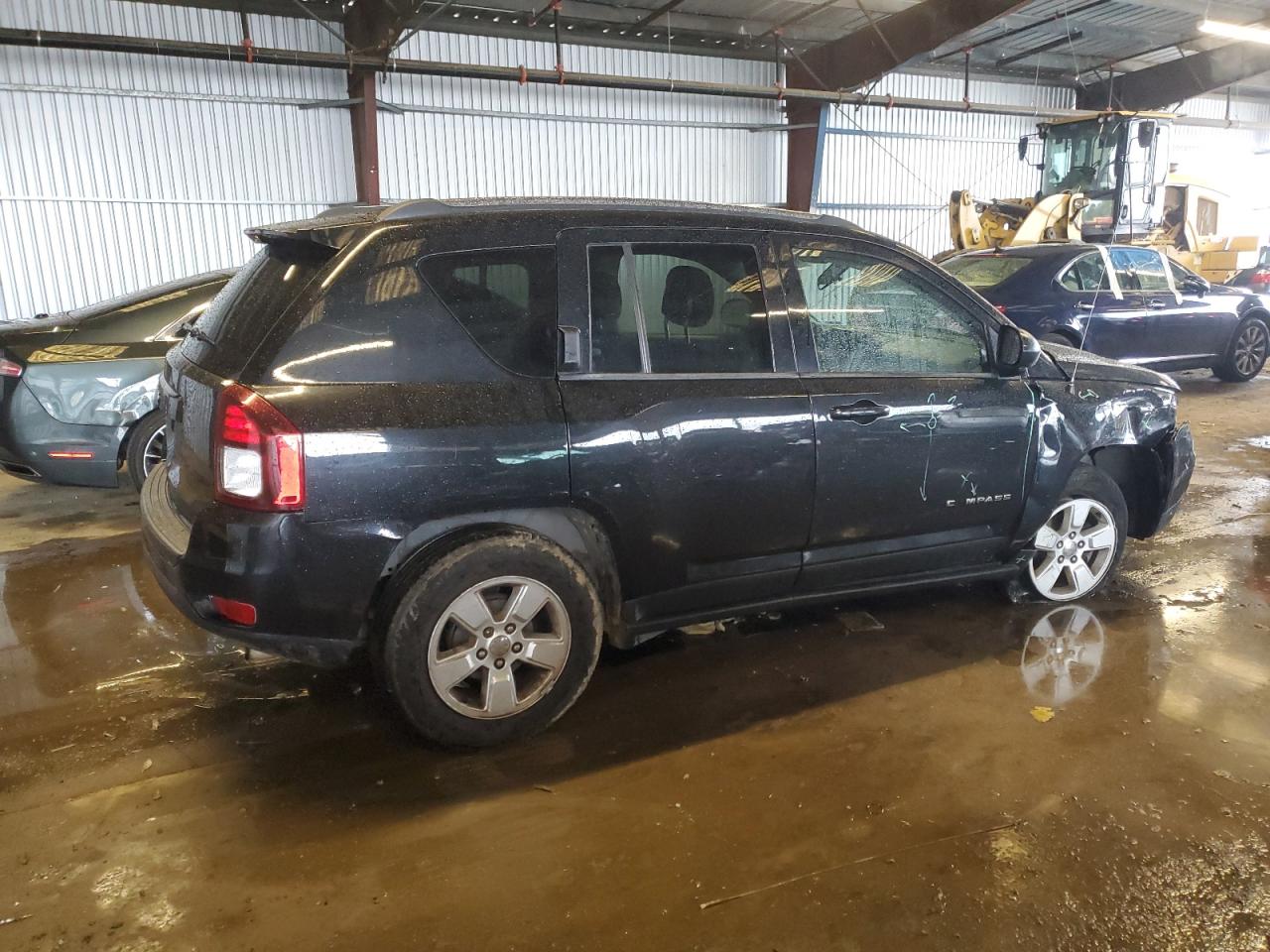 2014 Jeep Compass VIN 1C4NJCBA7ED708028 Copart auction photo, front end / side damage thumbnail 3