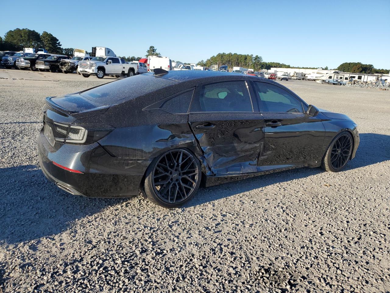 2018 Honda Accord VIN 1HGCV1F38JA099055 Copart auction photo, side damage thumbnail 3