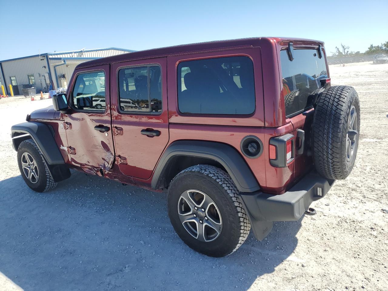 2021 Jeep Wrangler VIN 1C4HJXDG8MW582450 Copart auction photo, side damage thumbnail 2