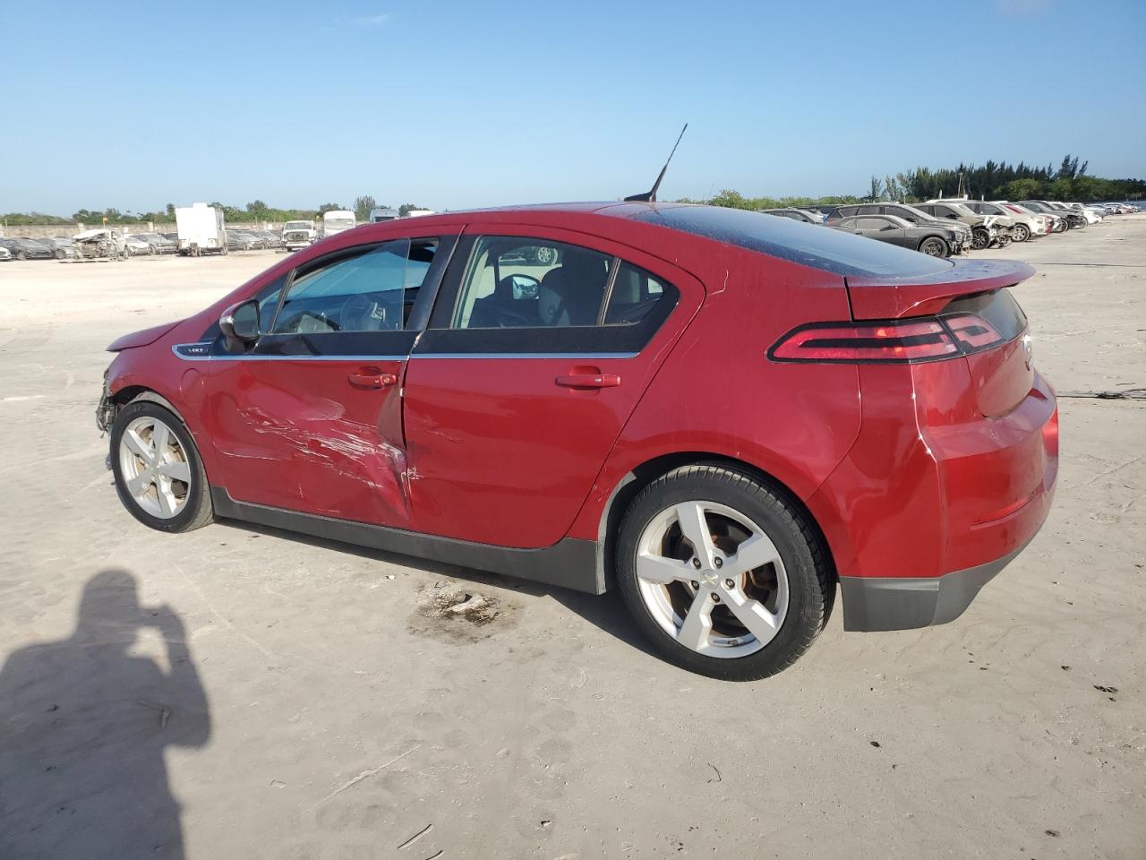 2014 Chevrolet Volt VIN 1G1RE6E40EU164252 Copart auction photo, front end / side damage thumbnail 2