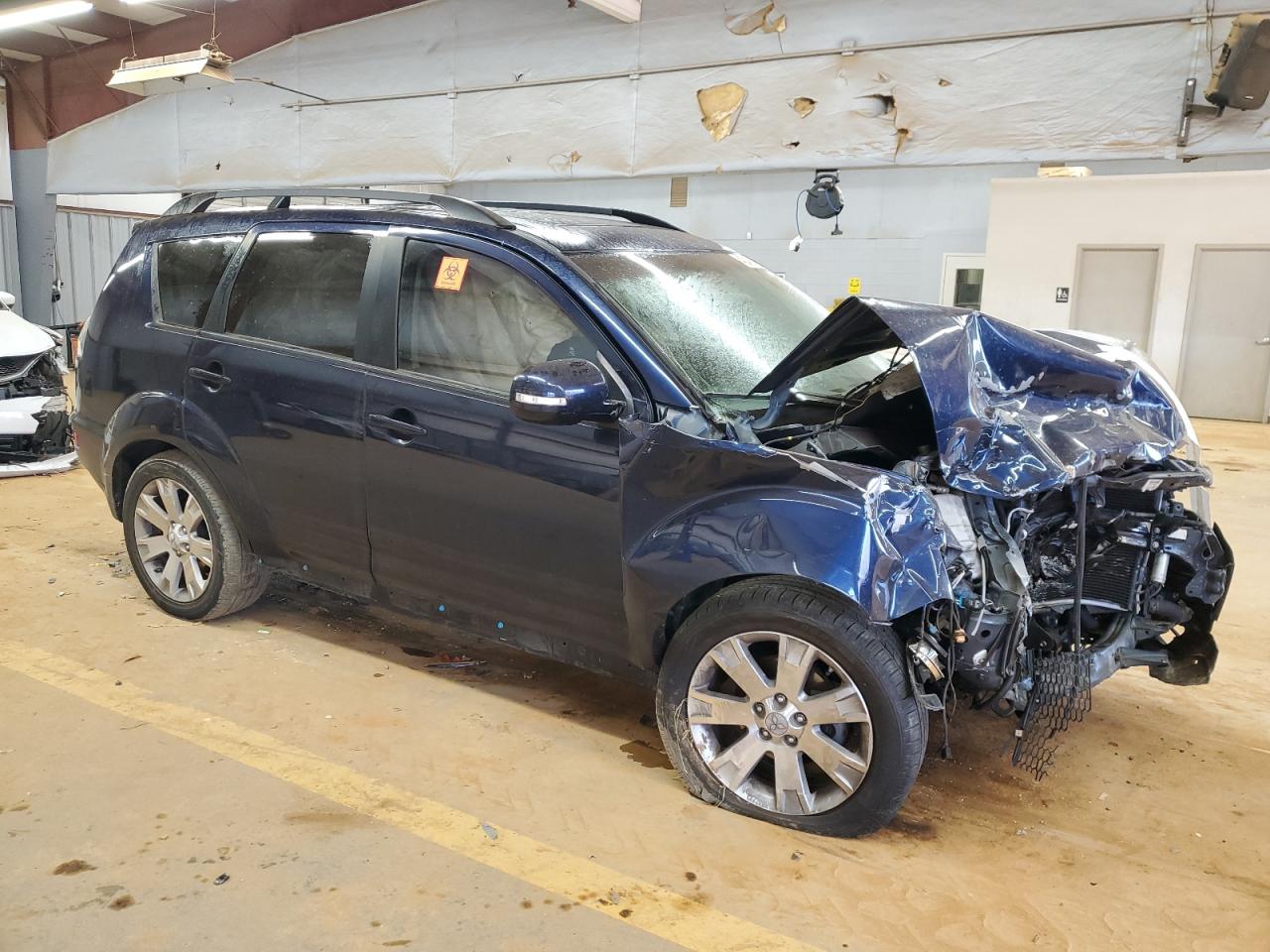 2013 Mitsubishi Outlander VIN JA4JT3AW3DU025113 Copart auction photo, front end / undercarriage damage thumbnail 4