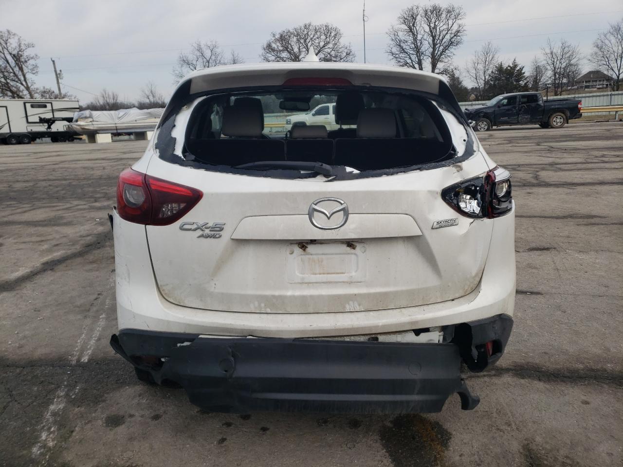2016 Mazda CX-5 VIN JM3KE4DY4G0862785 Copart auction photo, rear end / hail damage thumbnail 6