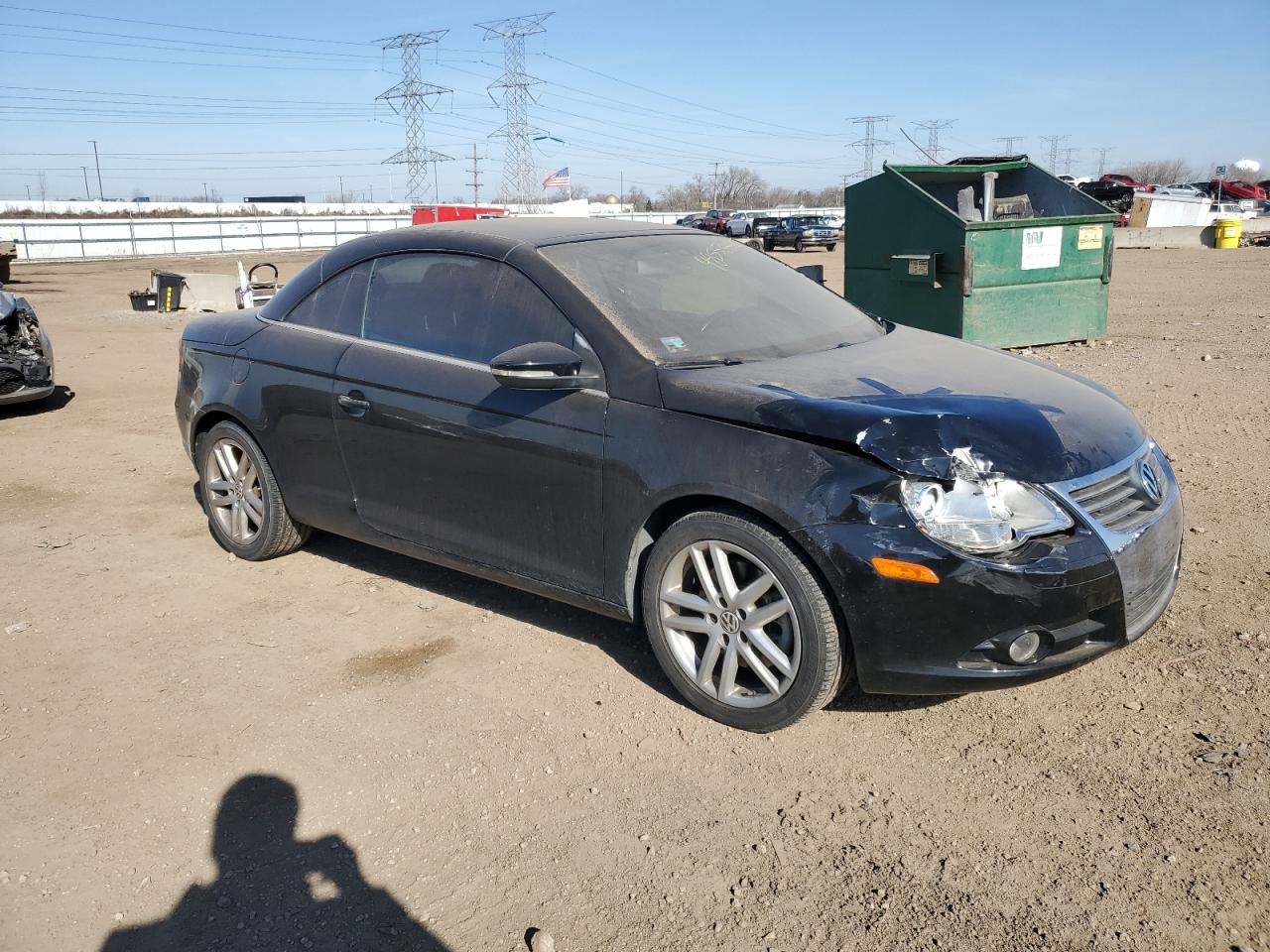 2009 Volkswagen Eos VIN WVWFA71F99V011940 Copart auction photo, front end damage thumbnail 4