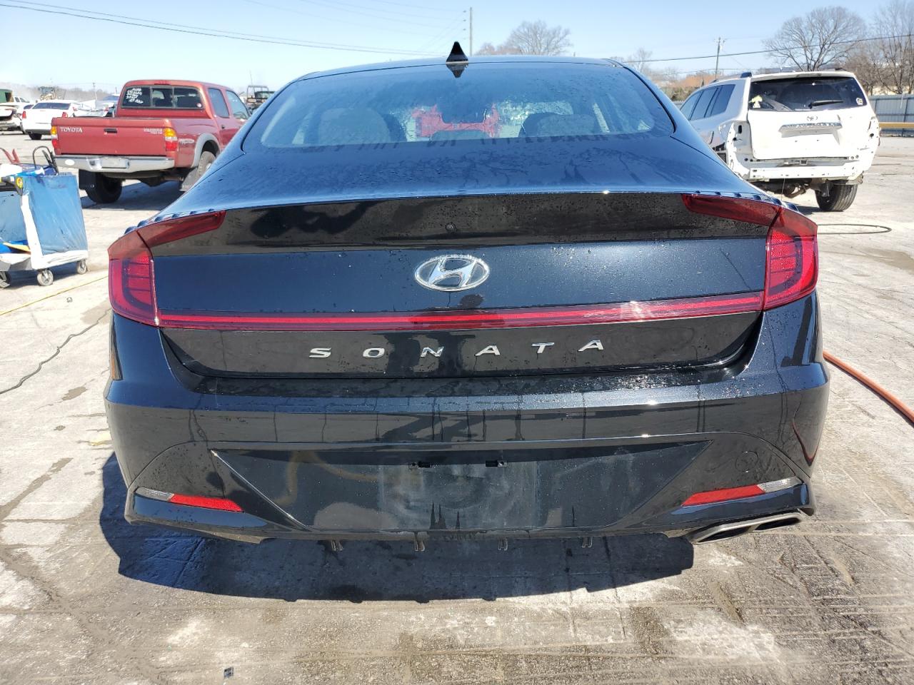 2021 Hyundai Sonata VIN KMHL64JA4MA143927 Copart auction photo, side / front end damage thumbnail 6