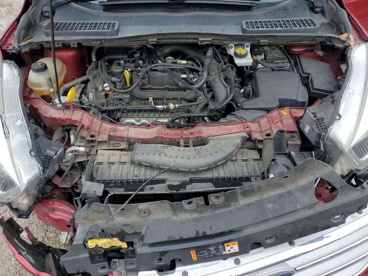 2018 Ford Escape VIN 1FMCU0HD8JUB04508 Copart auction photo, front end / side damage thumbnail 12