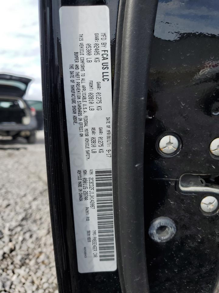 2018 Dodge Challenger VIN 2C3CDZFJ1JH142087 Copart auction photo, vandalism damage thumbnail 13