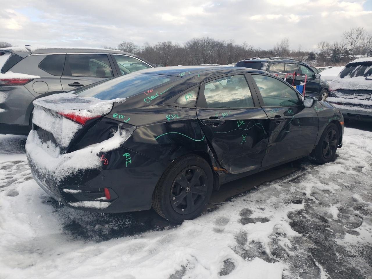 2017 Honda Civic VIN 19XFC2F55HE215621 Copart auction photo, side / rear end damage thumbnail 3
