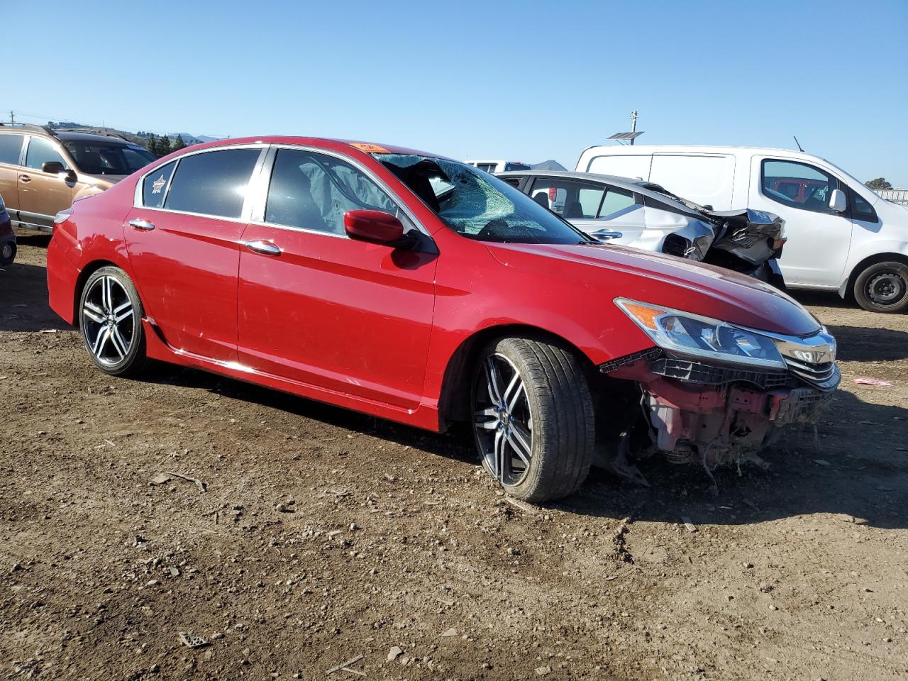 2017 Honda Accord VIN 1HGCR2F1XHA111595 Copart auction photo, front end damage thumbnail 4