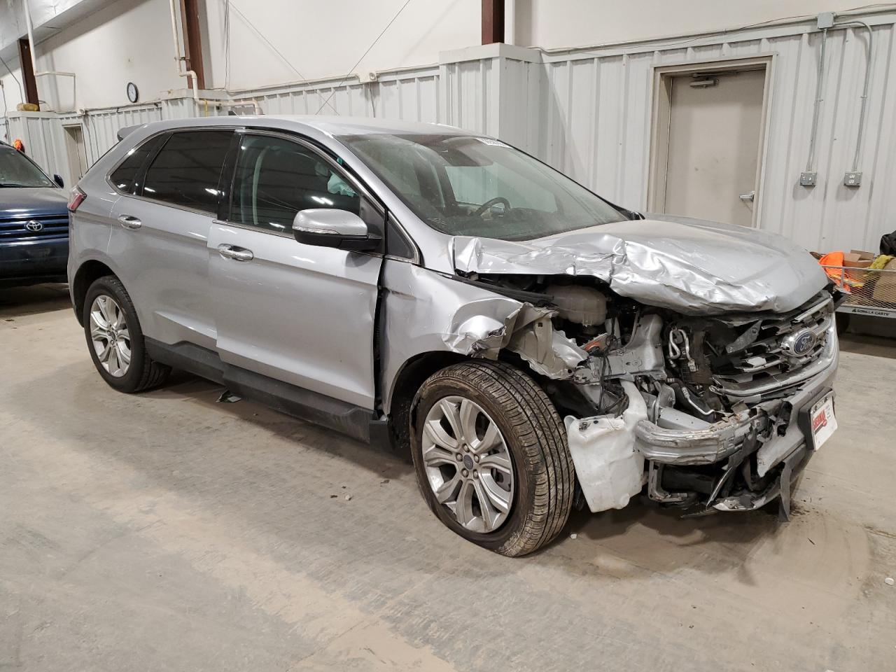 2022 Ford Edge VIN 2FMPK4K95NBA39695 Copart auction photo, front end / side damage thumbnail 4