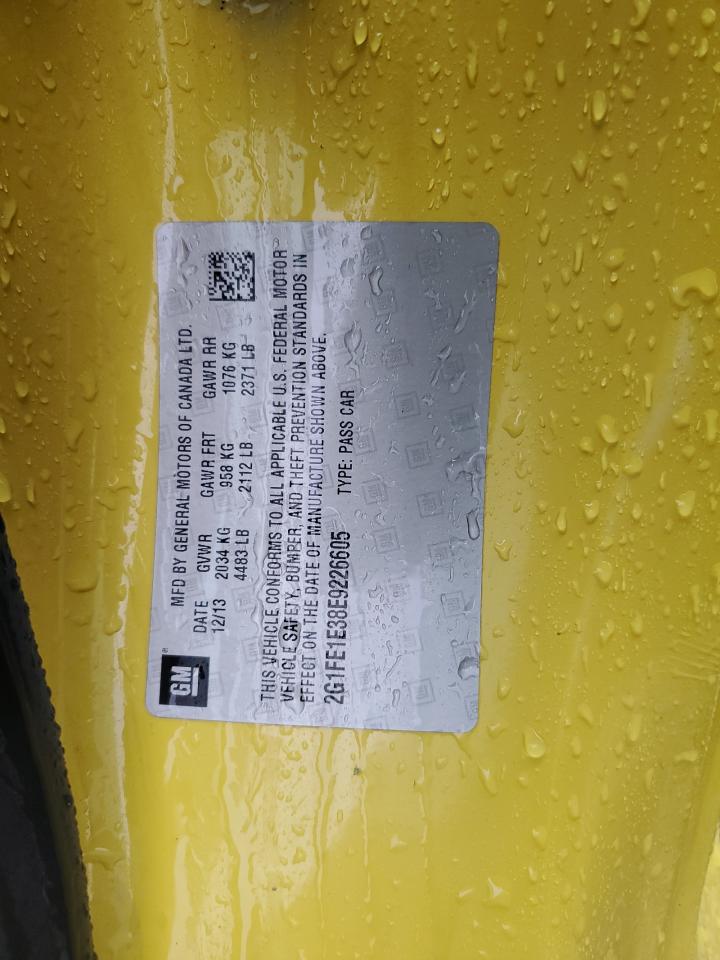 2014 Chevrolet Camaro VIN 2G1FE1E38E9226605 Copart auction photo, front end damage thumbnail 12