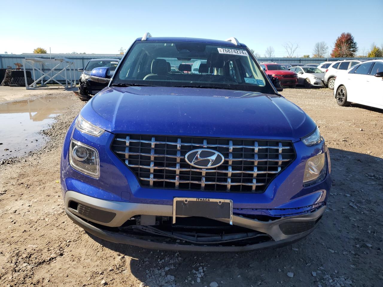 2023 Hyundai Venue VIN KMHRC8A35PU265565 Copart auction photo, side / front end damage thumbnail 5