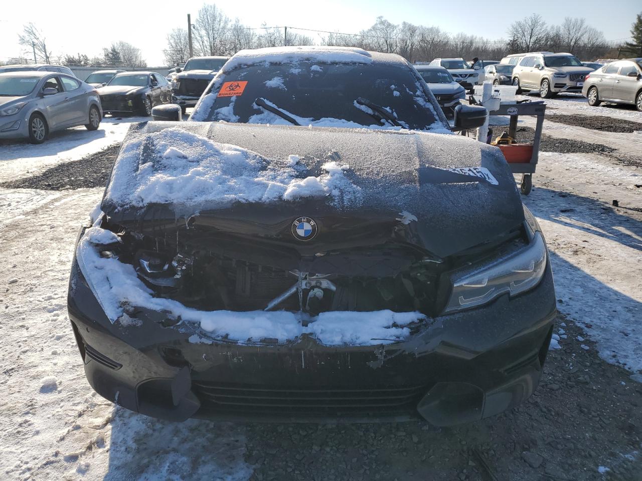 2020 BMW 3er VIN 3MW5R7J07L8B21327 Copart auction photo, front end damage thumbnail 5