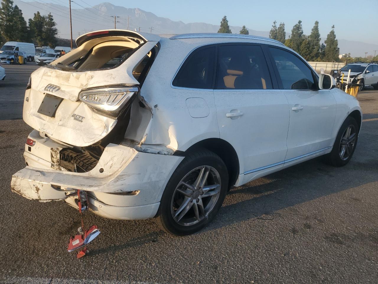 2014 Audi Q5 VIN WA1LFAFP7EA044045 Copart auction photo, rear end damage thumbnail 3