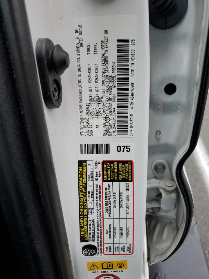 2018 Toyota Tacoma VIN 3TMCZ5AN3JM137944 Copart auction photo, all over damage thumbnail 12