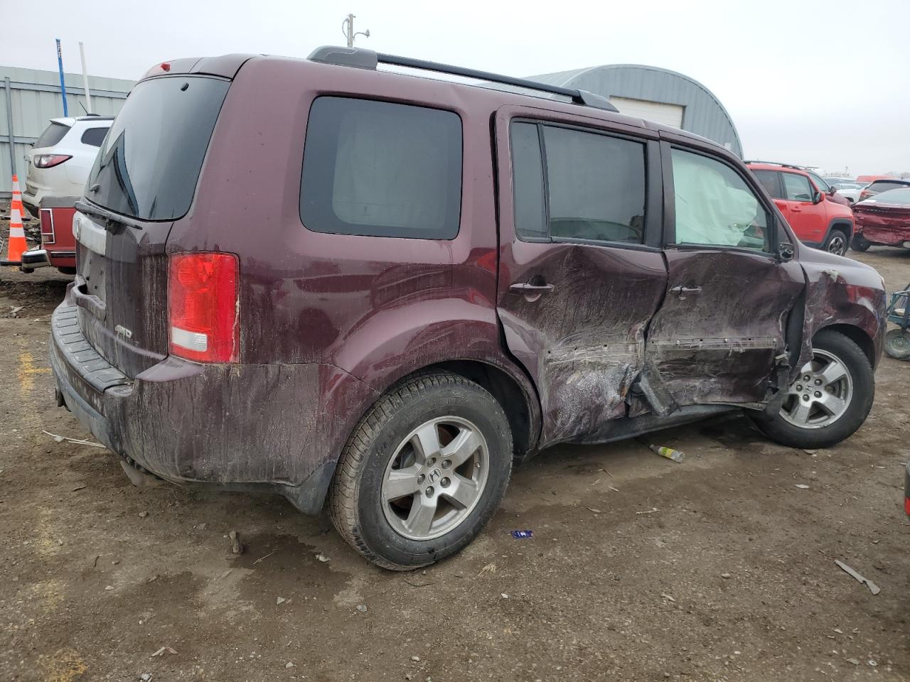 2011 Honda Pilot VIN 5FNYF4H60BB010100 Copart auction photo, side damage thumbnail 3