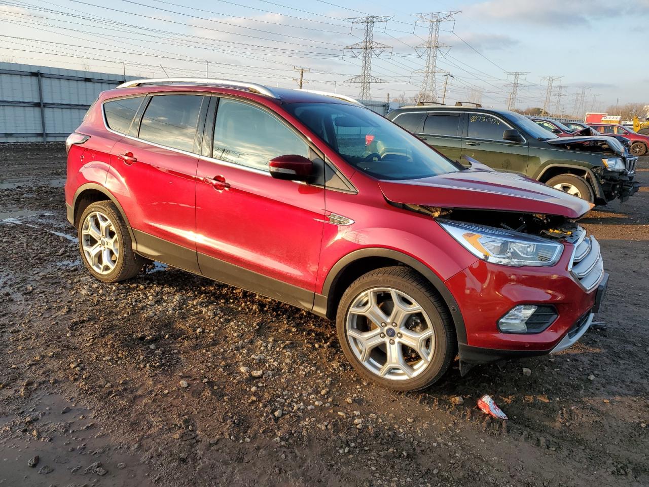 2017 Ford Escape VIN 1FMCU9J92HUB80648 Copart auction photo, front end damage thumbnail 4